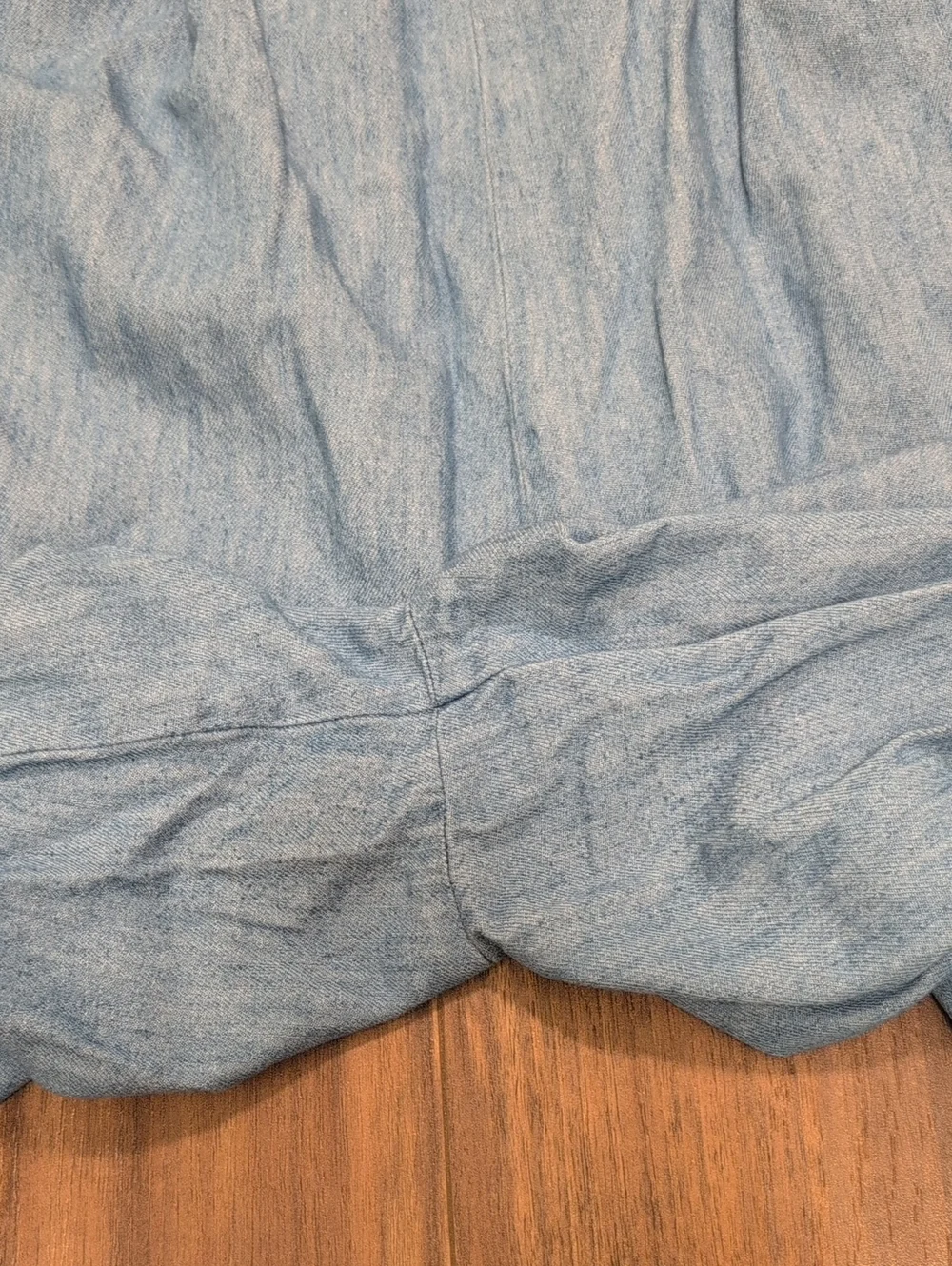 Old Navy Light Blue Jean Wide-Leg High Waisted Jumpsuit With Pockets